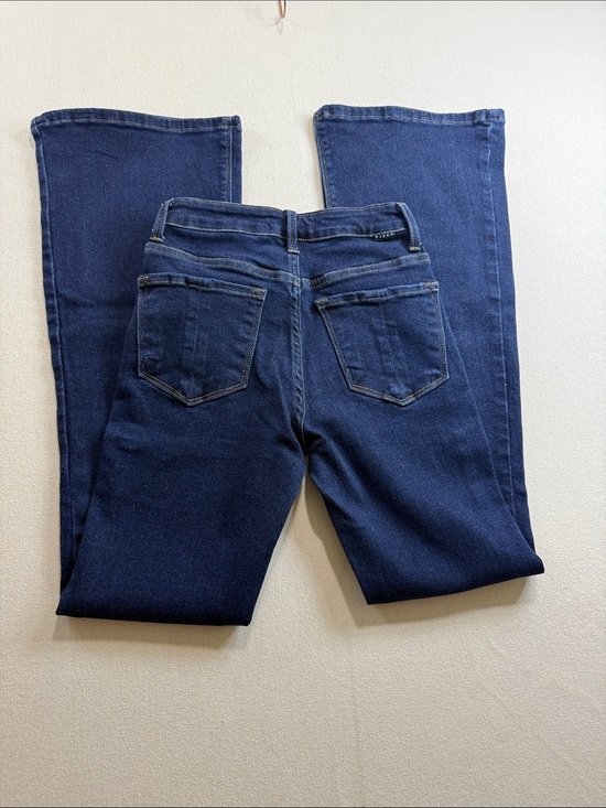 Risen Jeans Denim - Women's Dark Blue Wide-Leg Flare Jeans